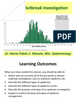 Disease Outbreak Investigation