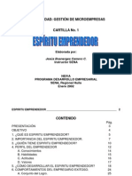 Cartilla No 1 Espiritu Emprendedor