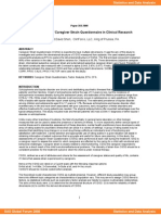 Factor Analysis of Caregiver Strain Questionnaire in Clinical Research