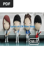 Lyrics of CN Blue Song