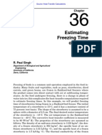 Estimating Freezing Time For Foods