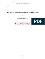 Solutions: 18-742 Advanced Computer Architecture