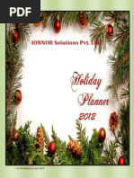 IONNOR Solutions Pvt. LTD.: List of Holidays For Year 2012