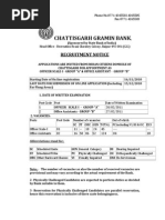 Chattisgarh Gramin Bank: Recruitment Notice