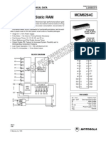 8K X 8 Bit Fast Static RAM MCM6264C: Motorola