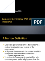 Corporate Governance With Ethical Leadership