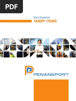 Non Gazetted Tariff Book - Penang Port