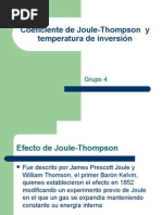 Coeficiente de Joule-Thompson y Temperatura de Inversión