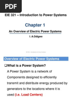 EIE 321 - Chapter 1 - An Overview of Electric Power Systems