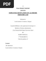 Employee Motivation of Alchemie Industry LTD: A Winter Project Report (2010-2011)