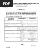 Comisiones Feria de Ciencias