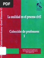 La Oralidad en El Proceso Civil - Guillermo A. Parada Gamez