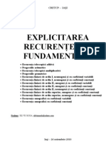 Explicitarea Recurentelor Fundamentale