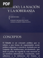 El ESTADO, LA NACIÓN Y LA SOBERANIA