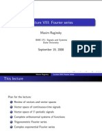 Lecture VIII: Fourier Series: Maxim Raginsky