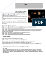 Stellar Evolution Objectives Sheet