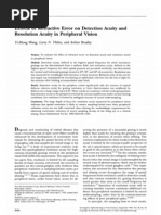 Effects of Refractive Error On Detection Acuity and Resolution Acuity in Peripheral Vision