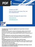 Virtualize Your SAP? Only If You Want To Save Money, Time, and Your Companies Future