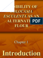 Feasibility of Colocasia Esculenta As An Alternative Flour