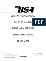 BSA Bantam D14-4 Workshop Manual