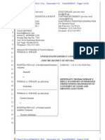 Defendant Thomas DiBiase's Reply in Support of Proposed Order Finding Righthaven in Contempt of Court and Imposing Sanctions