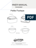 Owner Manual Petite Footspa: La Petite Fleur La Petite Chi