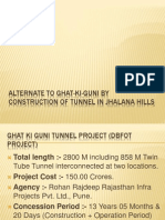 Alternate To Ghat-Ki-Guni by Construction of Tunnel in Jhalana Hills Jaipur