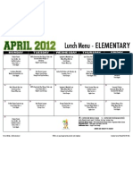 Elem Lunch Menu April 12