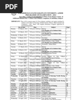 Maharshi Dayanand Saraswati University, Ajmer Programme of Examination - 2012