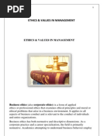 Ethics & Values in Management