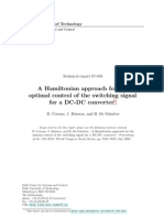 A Hamiltonian Approach For The Optimal Control of The Switching Signal For A DC-DC Converter