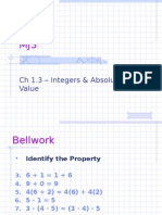 Integers & Absolute Value