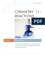 Chemistry 11 Unit Test Notes