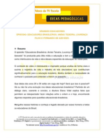 Grandes Educadores Educadores Brasileiros Anisio Teixeira Lourenco Filho Fernando de Azevedo