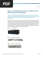 Cisco 112-FXS Bundle, VG 224, VG 204 and VG 202 Analog Phone Gateways