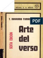 Tomás Navarro Tomás, Arte Del Verso, 1975.