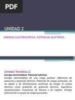 UNIDAD 2 Energia Potencial Electrostática. Potencial Eléctrico