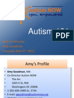 Autism 101 Webinar April 5, 2012