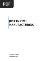 Just in Time Manufacturing Report