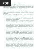 Pasos para Escribir Un Discurso