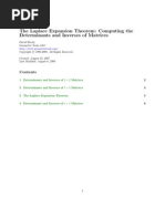 Laplace Expansion Theorem