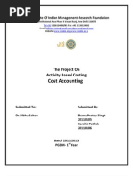 Activity Based Costing Project