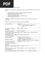 Sqlplus Commands For Oracle