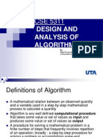 CSE 5311 Design And: Analysis of Algorithms