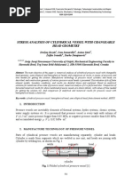 Stress Analyses of Cylindrical Vessel With Changeable Head Geometry