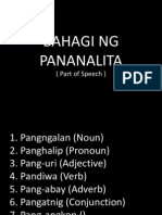 Bahagi NG Pananalita