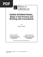 Going International: Steps in The Process and Working With Consultants