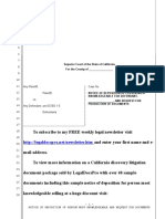 Sample Notice of Deposition For Person Most Knowledgeable in California