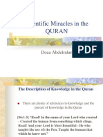 Scientific Miracles in The Quoran