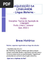 Aquisição Da Linguagem - L1 - Estágios e Teorias